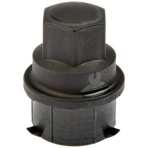 DORMAN 611-612 Black Wheel Nut Cover M24-2.0, Hex 19mm