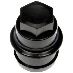 DORMAN 611-949 M27-2.0 Black Wheel Nut Cover - Threaded Type
