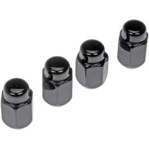 DORMAN 711-211 Wheel Nut Black Chrome Acorn 2-Pc 1/2-20