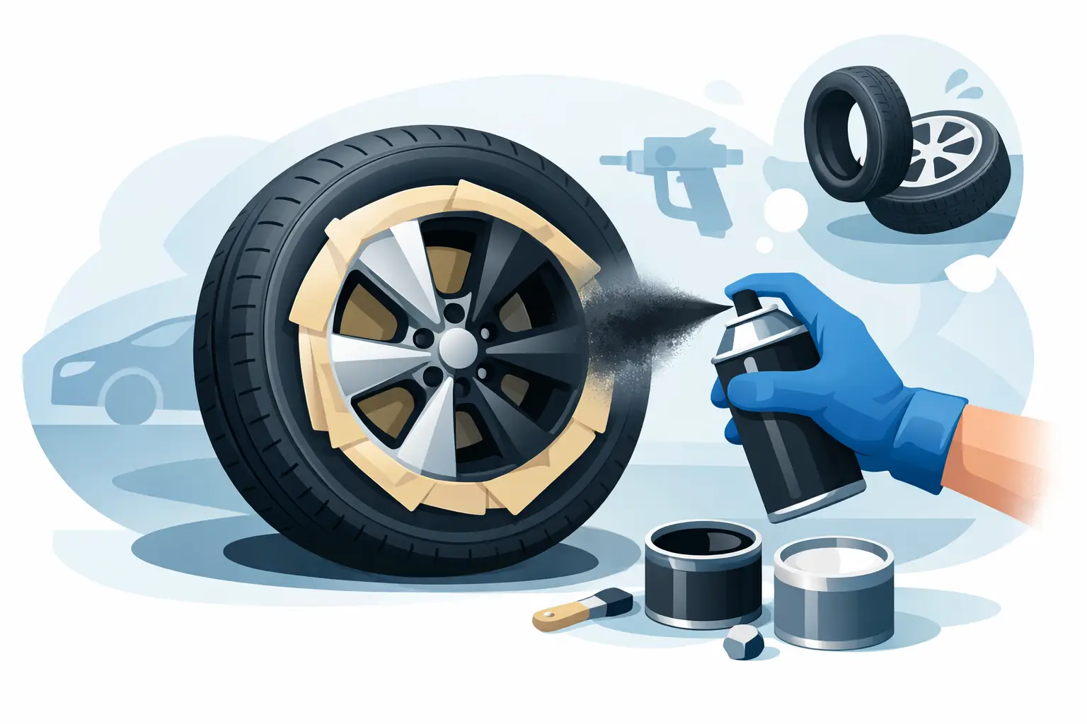 Can You Paint Wheels With Tires On?