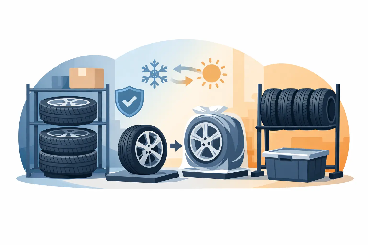 How to Store Tires and Rims the Right Way