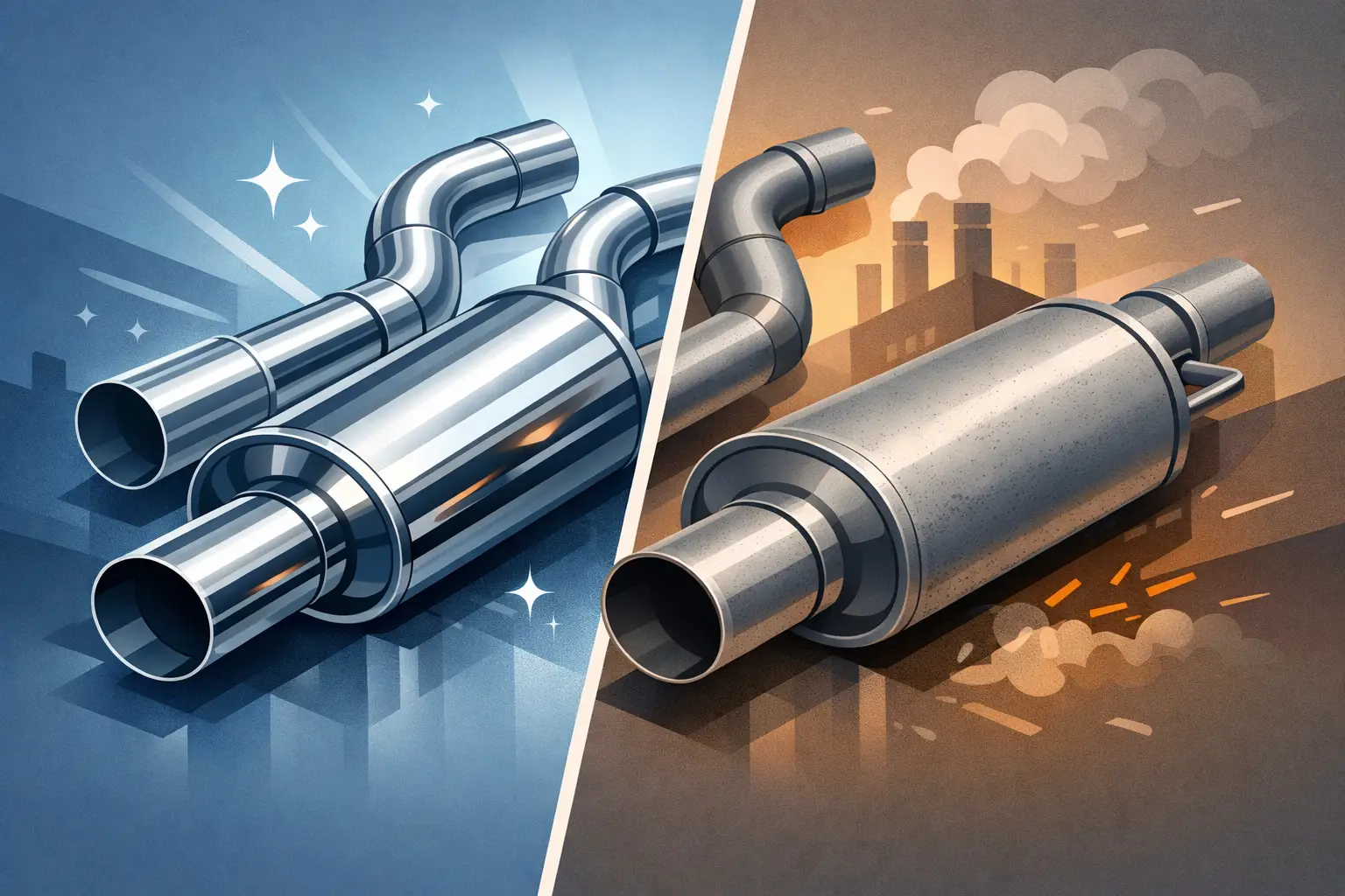 Stainless Steel vs Aluminized Exhaust