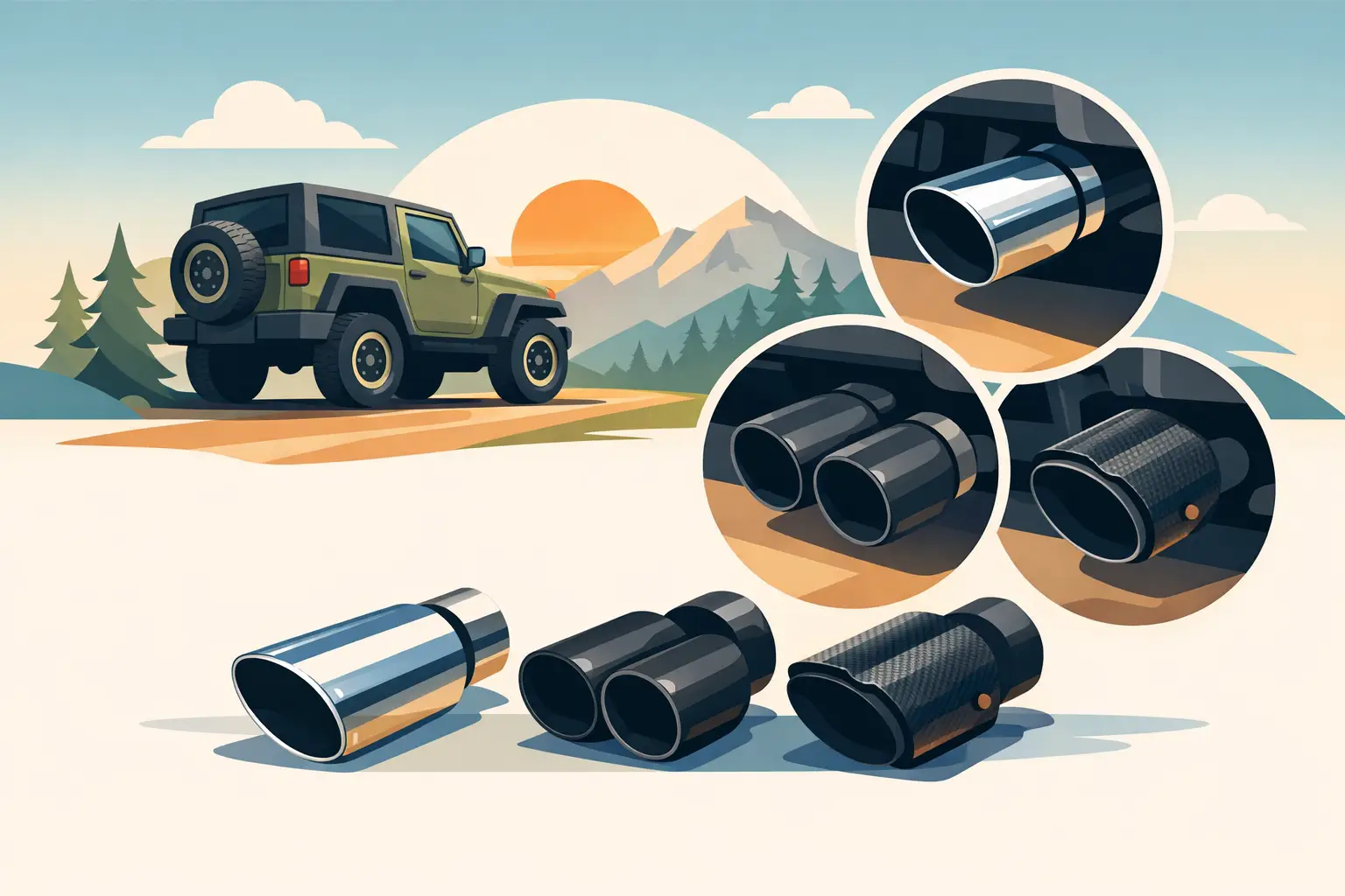 Best Jeep Exhaust Tip Styles for Any Build