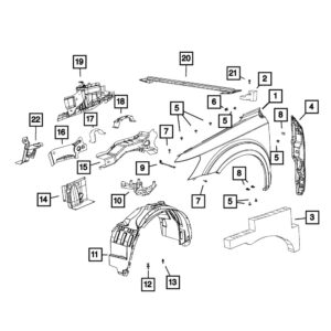 Genuine OEM 5155817AA Bracket Fender Mount