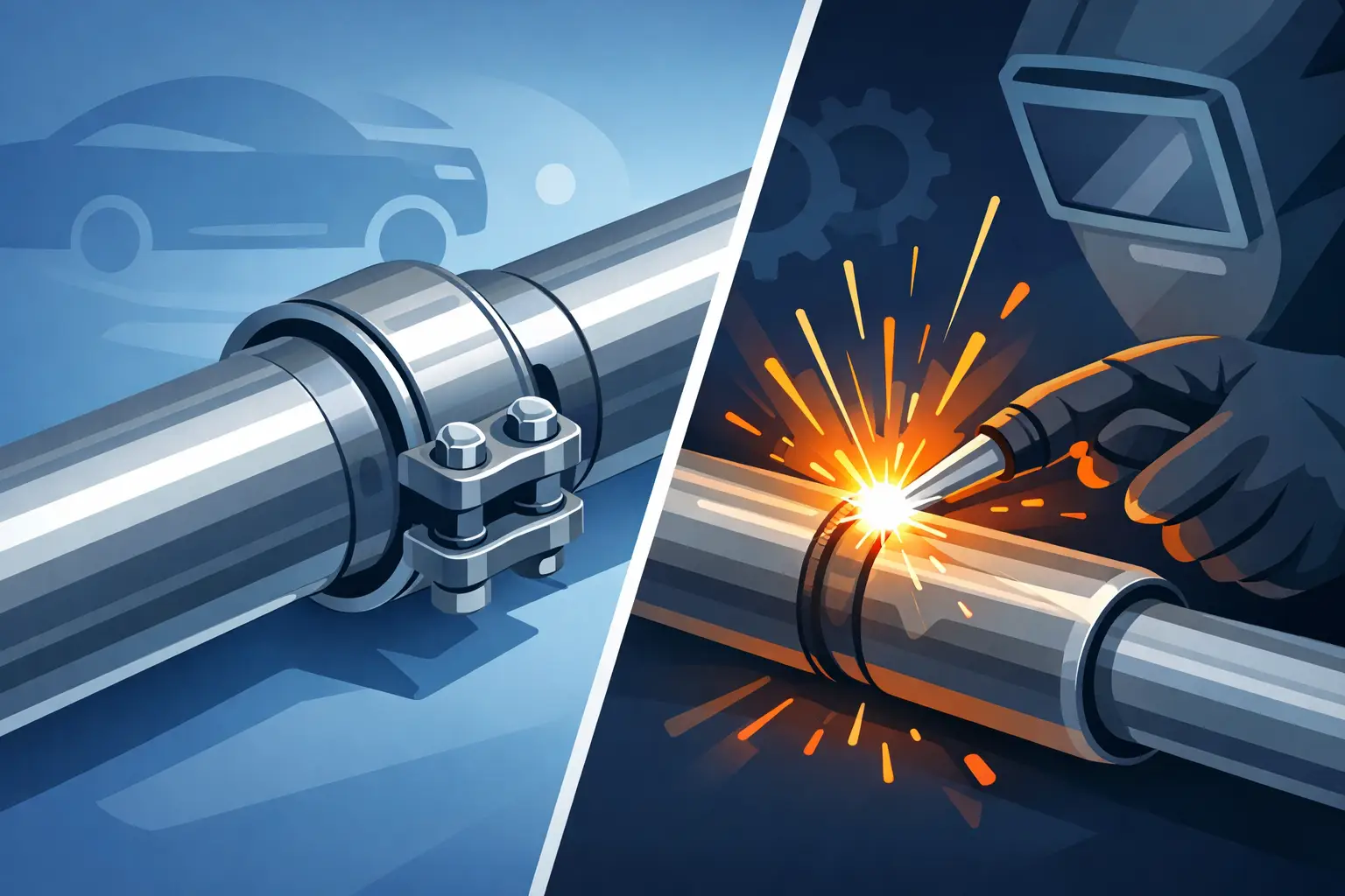 Exhaust Clamp vs Welding for Your Repair