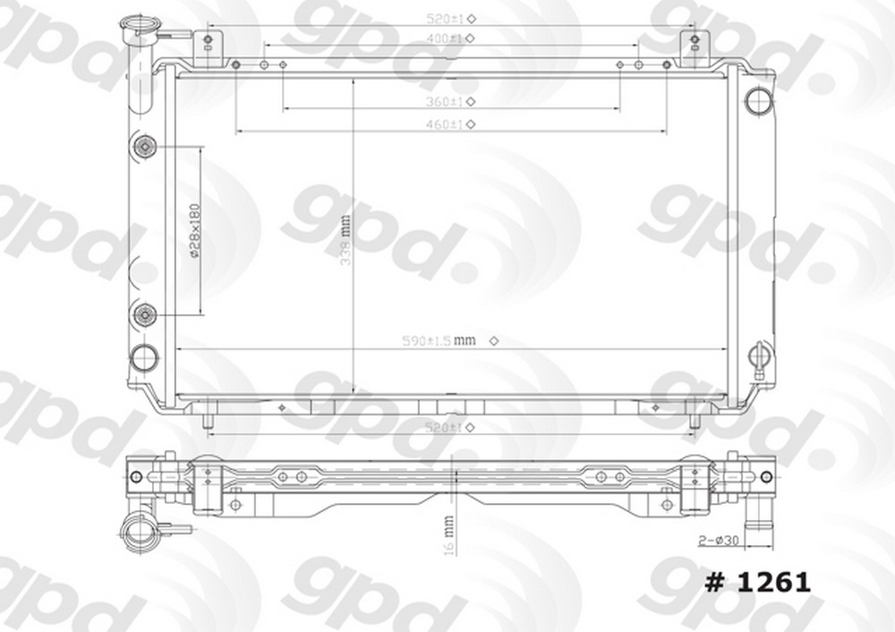 Global Parts Distributors LLC 1261C gpd Radiator 1261C FORTLUFT Auto